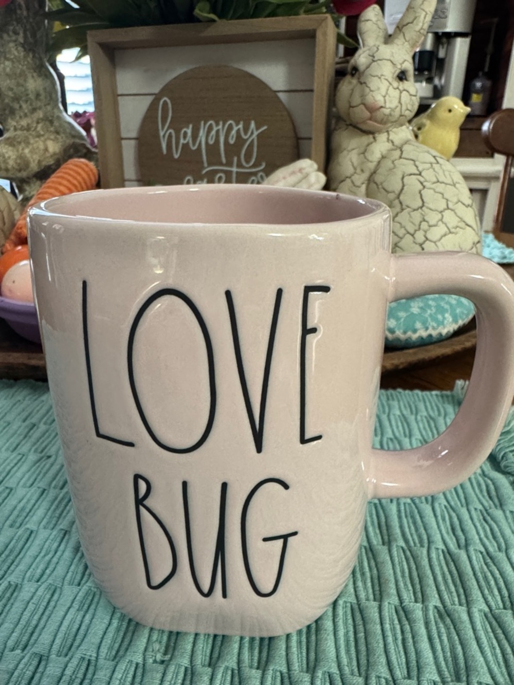 Rae Dunn LOVE BUG mug cup - Pink